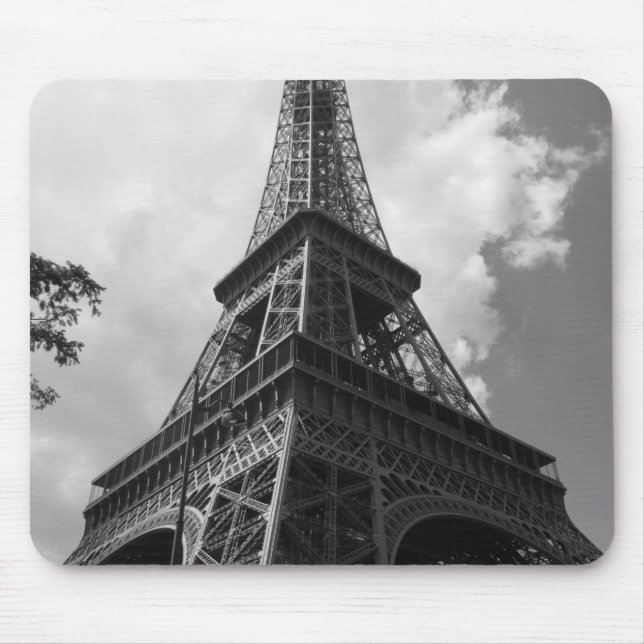 Mousepad Torre Eiffel Preta e Branca em Paris (Frente)