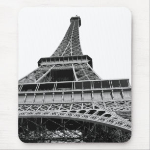 Mousepad Torre Eiffel preto e branco