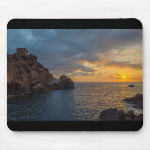 Mousepad Torre Genoese no por do sol Ota Córsega France de