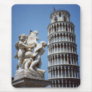 Mousepad Torre inclinada de Pisa com Estátua de Cherub