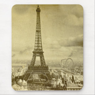 Mousepad Torre Paris France 1889 de Eifel do vintage