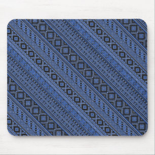 Mousepad Torres de ornamentação preto-e-branco da Ucrânia
