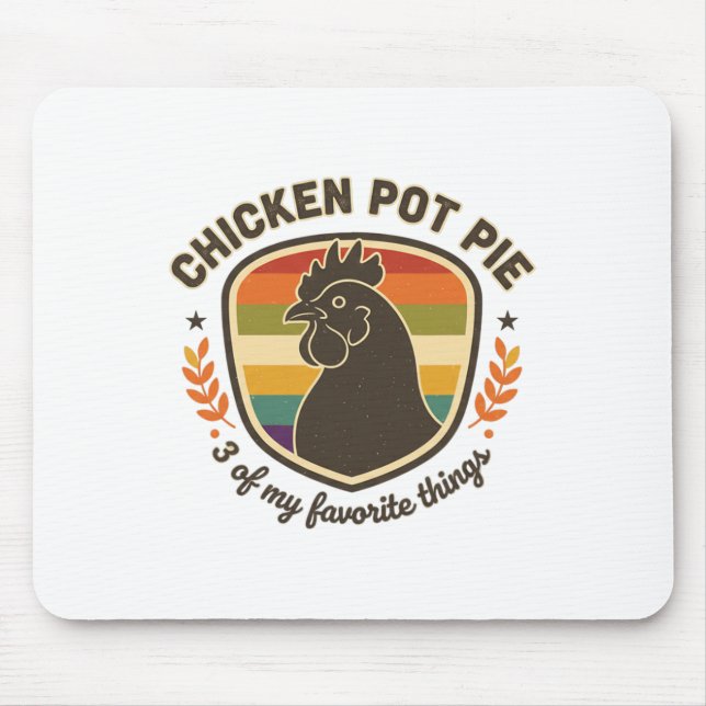 Mousepad Torta De Frango 3 De Minhas Coisas Favoritas  (Frente)