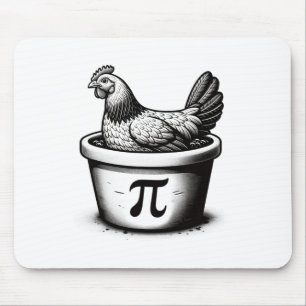 Mousepad Torta De Frango Dia Engraçado Pi Matemática Piada