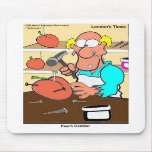 Mousepad Torta de Pêssego Engraçada Cartoon LTC
