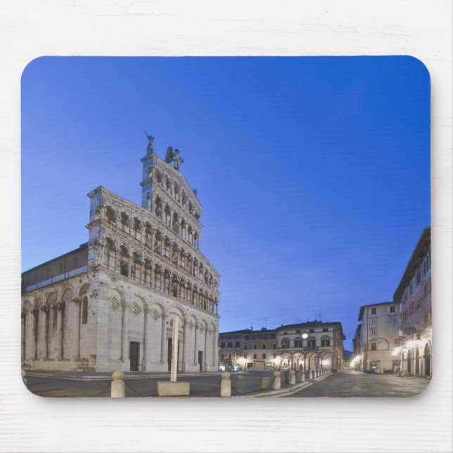 Mousepad Toscana, Lucca, Piazza San Michele ao Amanhecer (Frente)