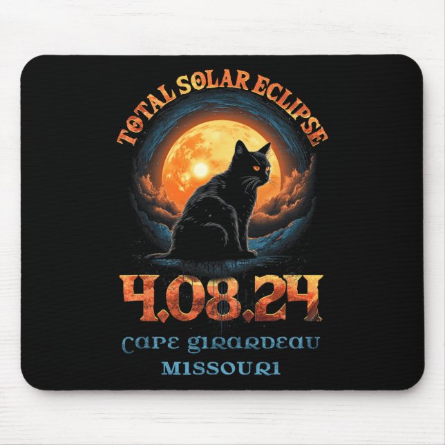 Mousepad Total Solar Eclipse 2024 Cape Girardeau Missouri (Frente)