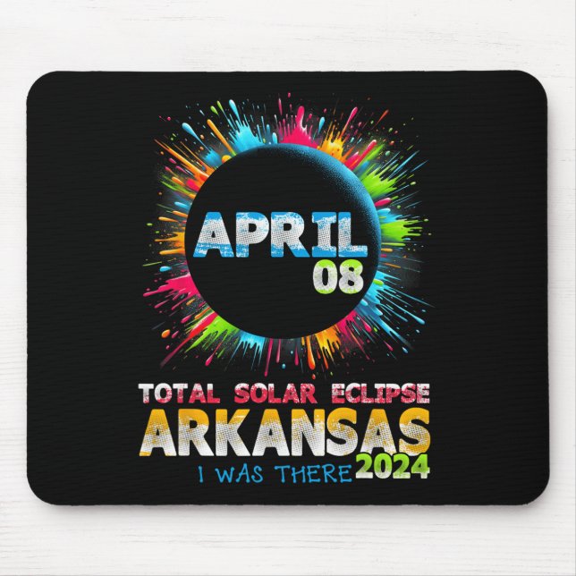 Mousepad Total Solar Eclipse Arkansas 2024 Totalit Colorido (Frente)