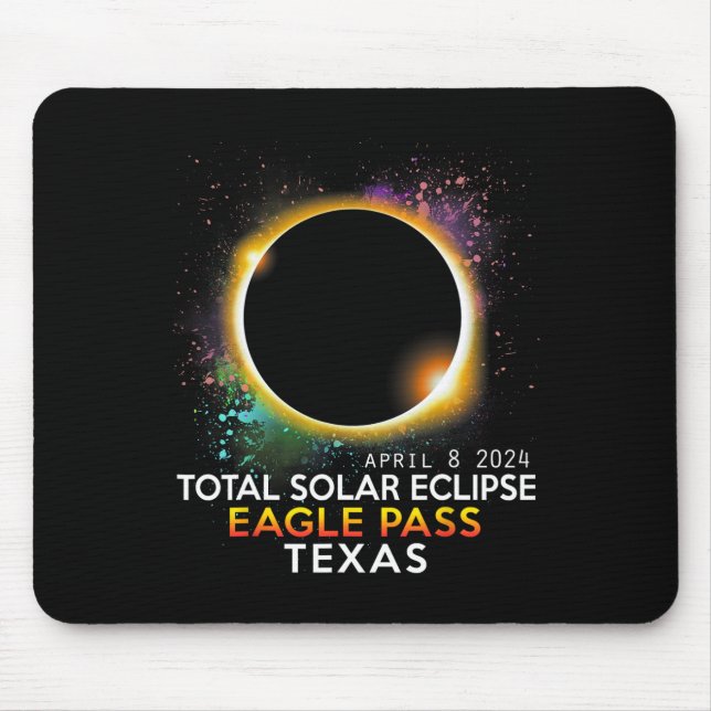 Mousepad Totalidade de Águia Solar Eclipse Passando no Texa (Frente)