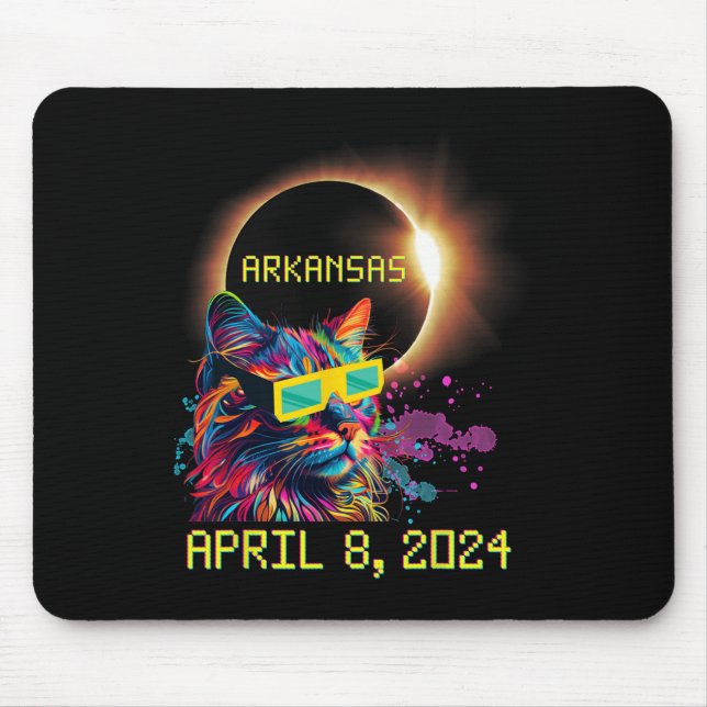 Mousepad Totalidade Total do Eclipse Solar Cat 8 de abril d (Frente)