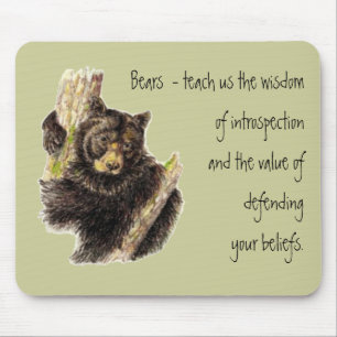Mousepad Totem animal, ursos natureza, guia do espírito