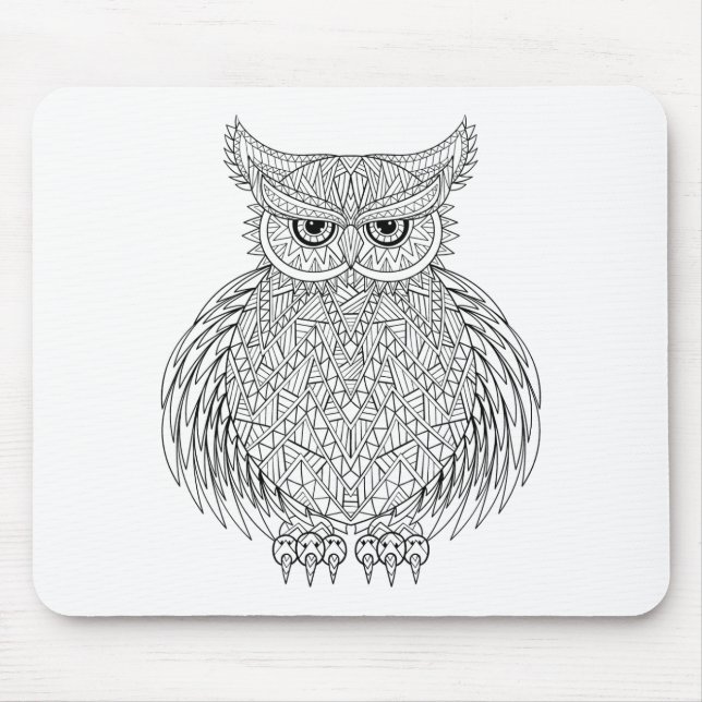 Mousepad Totem inspirado do pássaro da coruja (Frente)