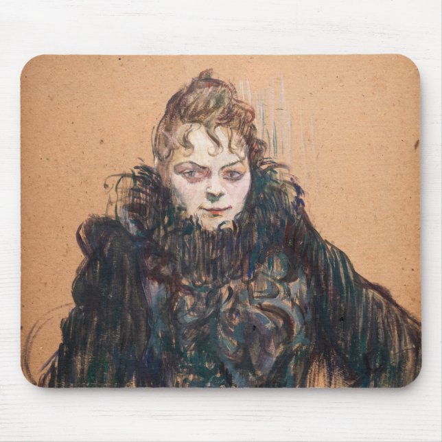 Mousepad Toulouse-Lautrec - Mulher com Boa Negra (Frente)