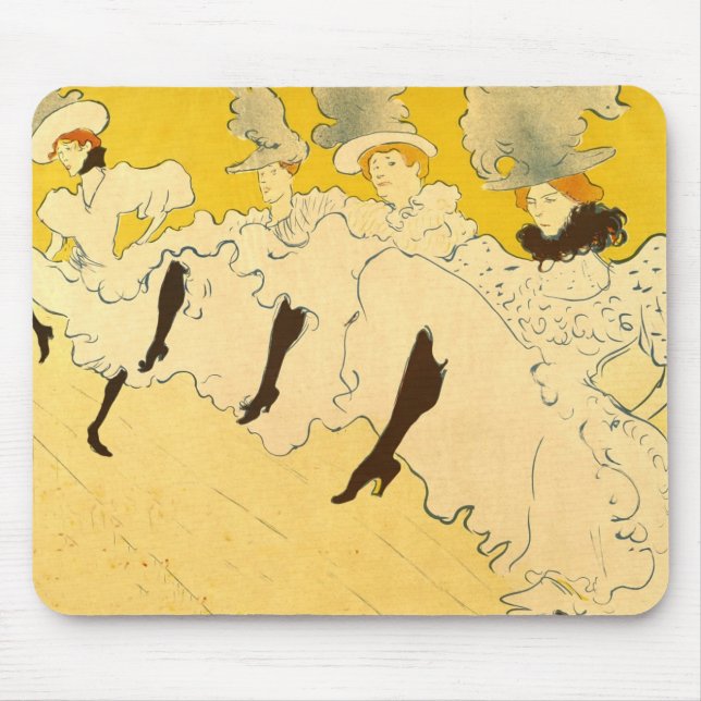 Mousepad Toulouse Lautrec Yellow Dancing Girl Poster (Frente)