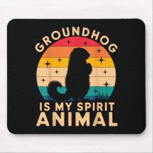 Mousepad Toupeira É Meu Animal Espírito Marmota Groundhog
