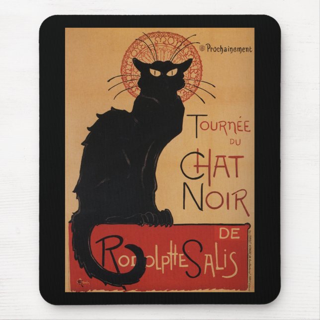 Mousepad Tournée du Chat Noir, Théophile Steinlen (Frente)