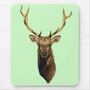 Mousepad Touro Elk Cabeça Natureza animal Arte selvagem