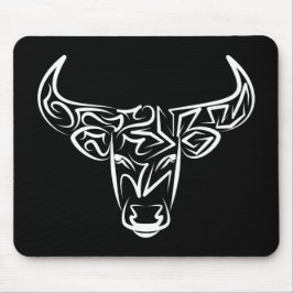 Mousepad Touro Tribal Negro e Branco / Ox