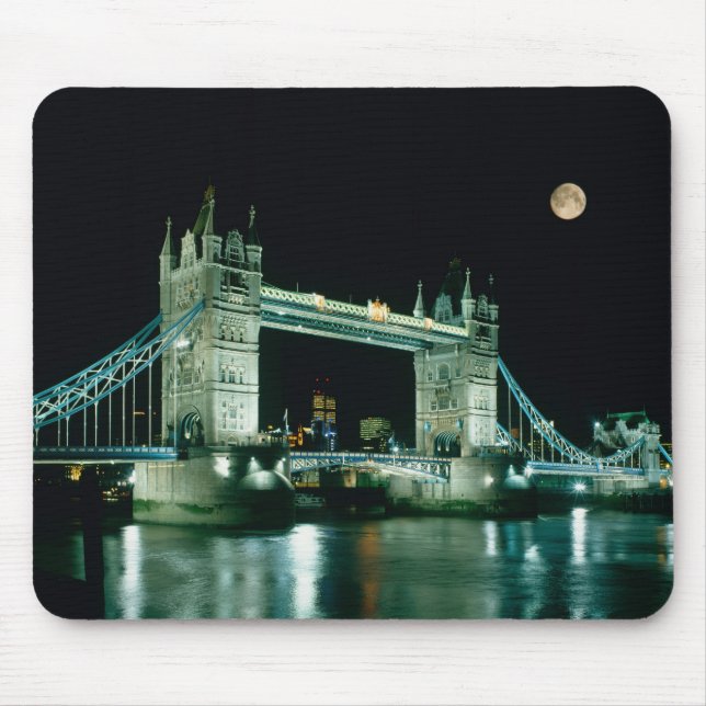 Mousepad Tower Bridge à Noite, Londres, Inglaterra (Frente)