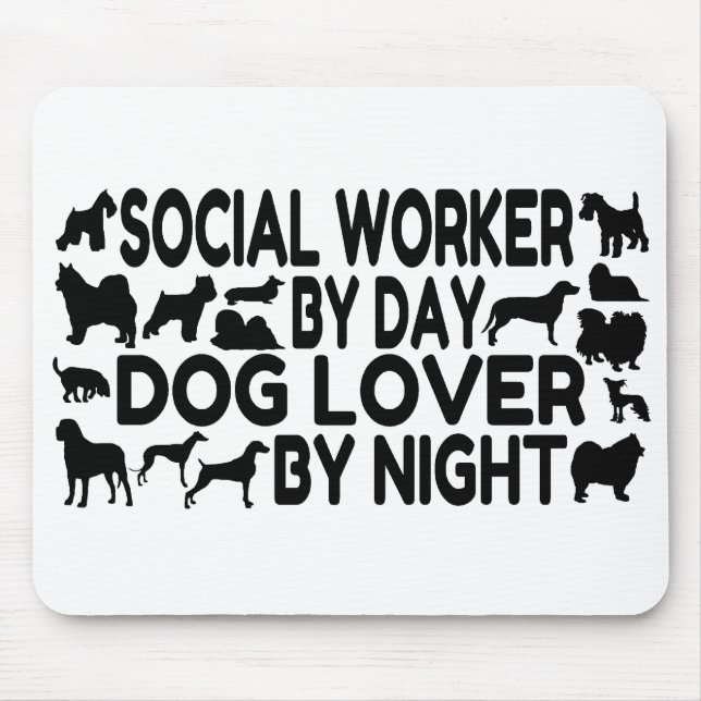 Mousepad Trabalhador Social Cão-Lover (Frente)