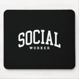 Mousepad Trabalhador social engraçado retrô trabalhador soc