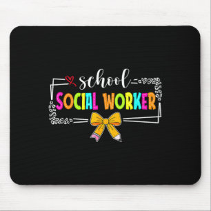 Mousepad Trabalhadora Social Escolar Verão Mulheres Engraça