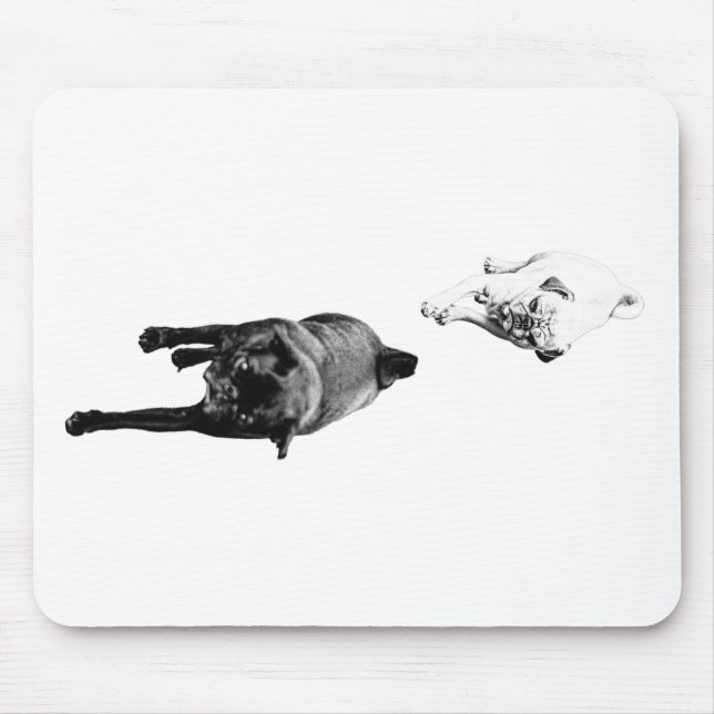 Mousepad Trabalhadores Constantes, Duo de Cães na Mesa (Frente)