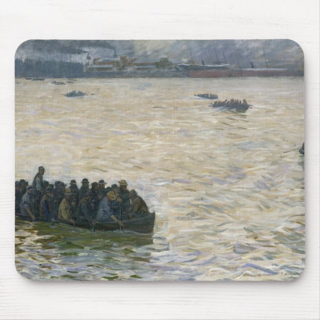 Mousepad Trabalhadores do estaleiro que retornam em casa no (Frente)