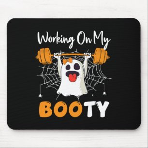 Mousepad Trabalhando No Meu Ghost Boo Gym Halloween Engraça