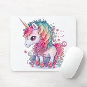 Mousepad Trabalho de arte da Criatura Magical Colorida e Bo