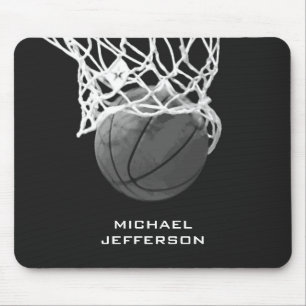 Mousepad Trabalho de arte de Basquete Único Seu Nome Perso