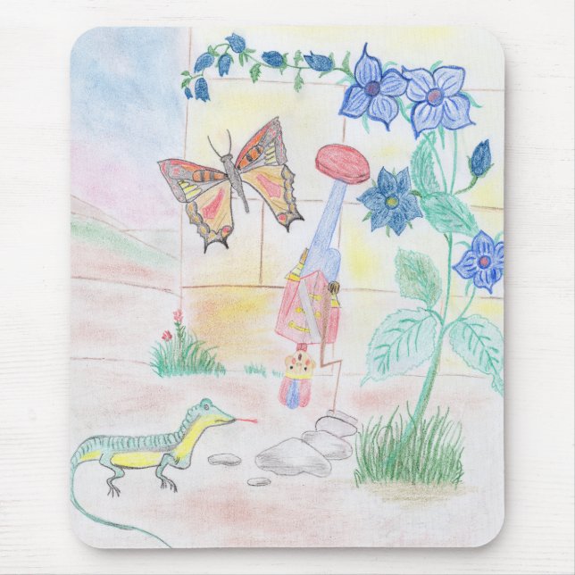 Mousepad Trabalho de arte de Crianças Personalizadas, brinq (Frente)