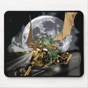 Mousepad Trabalho de arte de Dragão e Fantasia da Lua