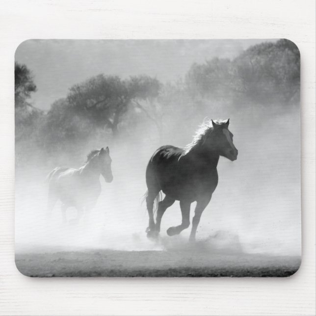 Mousepad Trabalho de arte de Fotografias de Cavalos em Bran (Frente)
