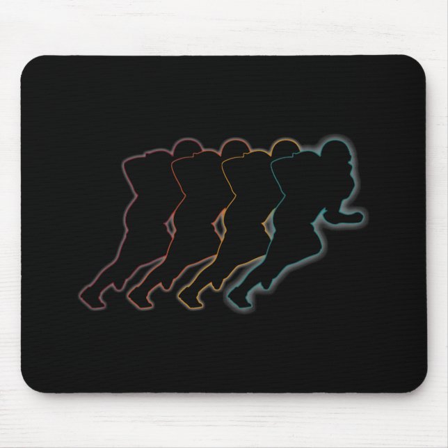 Mousepad Trabalho de arte de futebol americano retrô (Frente)