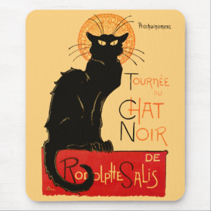 Mousepad Trabalho de arte de Gato Negra Steinlen