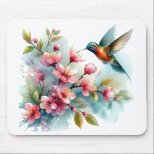 Mousepad Trabalho de arte de pássaro-primavera