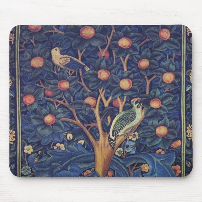 Mousepad Trabalho de arte de Pica-Pica-Pica-Pica-Pau-Vintag (Frente)