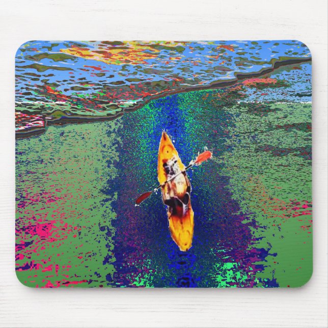 Mousepad Trabalho de arte dos Desportivos de Kayaking (Frente)