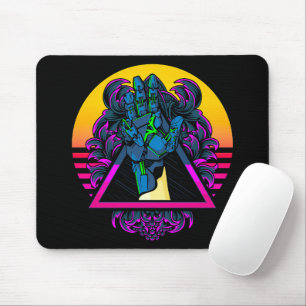 Mousepad Trabalho de arte Mecânico Robótico Mão Moderna