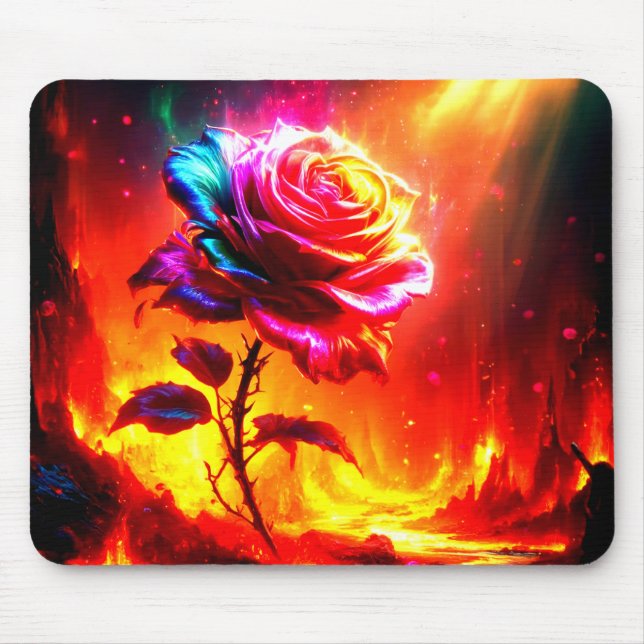 Mousepad Trabalho de arte rosa (Frente)