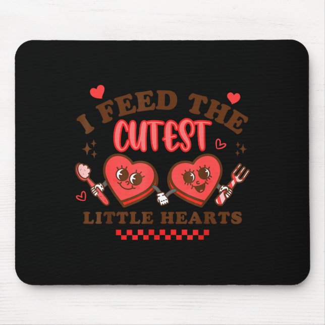 Mousepad Trabalho De Coração Senhora Almoço Escolar Funcion (Frente)