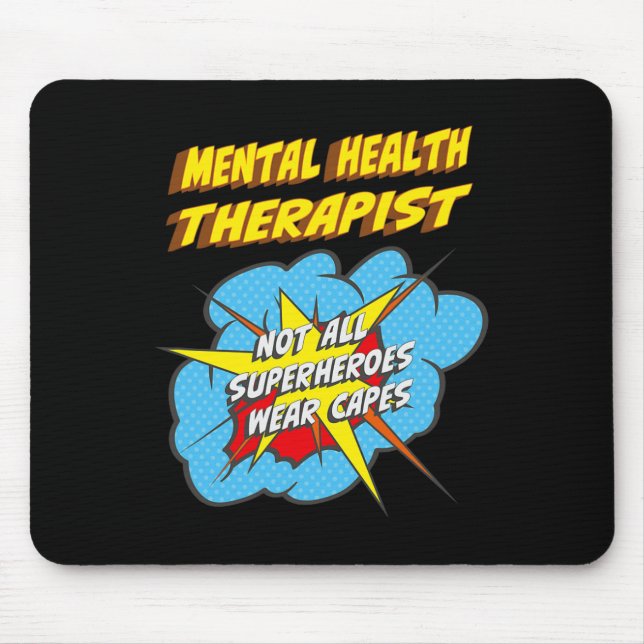 Mousepad Trabalho de Super Herói do Fundo de Saúde Terapêut (Frente)