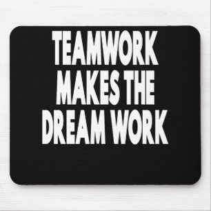 Mousepad Trabalho em equipe Faz O Sonho Funcionar