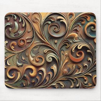 Mousepad Trabalho em Rolo Barroco Dourado