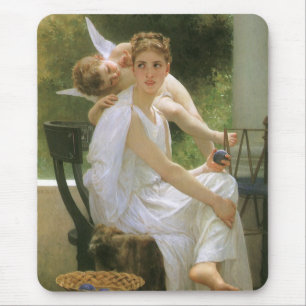 Mousepad Trabalho Interrompido por Bouguereau, Retrato de A
