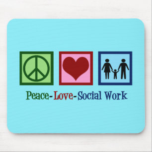 Mousepad Trabalho social do amor da paz