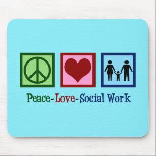 Mousepad Trabalho social do amor da paz
