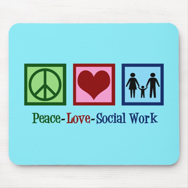 Mousepad Trabalho social do amor da paz (Frente)