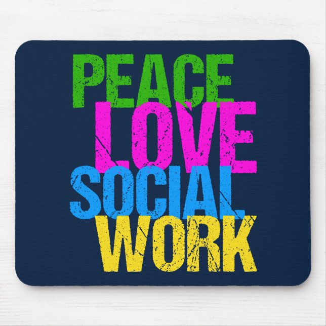 Mousepad Trabalho social do amor da paz (Frente)